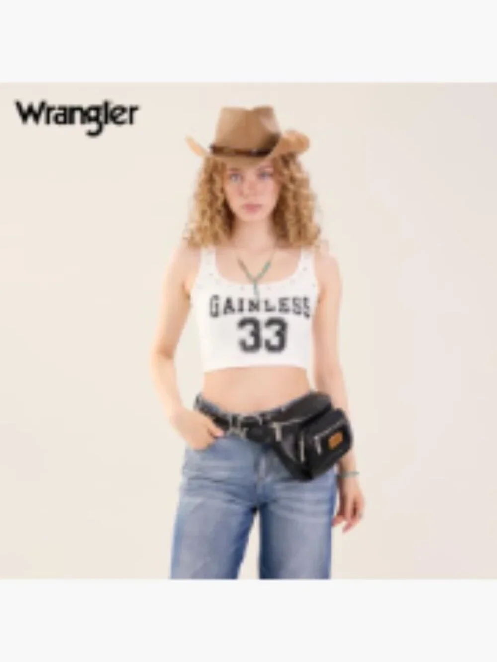 Wrangler Faux Leather Fanny Pack Crossbody Belt Bag Multi Zippered Pockets